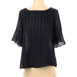 Vince Camuto Navy Stripe Blouse Size S